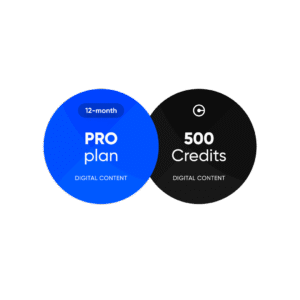 PRO Plan 12 meses + 500 Créditos